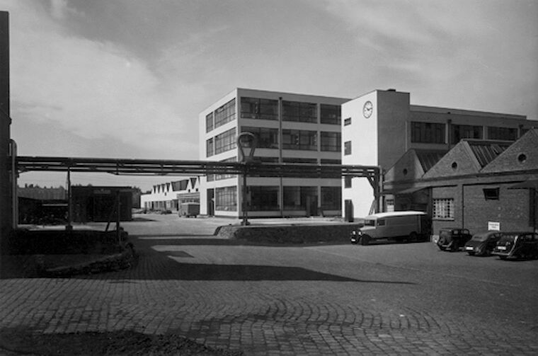 Die Vereinigten Seidenwebereien AG (Verseidag), Werksanlagen am Girmesgath vor dem 22.1.1941, Repro. Quelle: Der Oberbürgermeister, Stadtarchiv Krefeld.