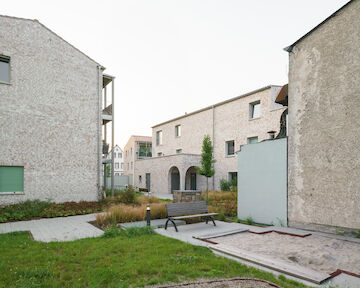 04_Wohnhäuser am Verna-Park in Rüsselsheim. Architektur: Architekt Baur & Latsch Architekten<br/><br/>Foto: Sebastian Schels<br/><br/>jpg, 7937 × 6350 Pixel