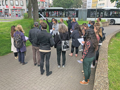 Workshop der Studierenden der TH Köln und RWTH Aachen auf dem Ebertplatz in Köln. Foto: Britta Tenderich