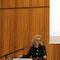 Ulrike Lubek, Direktorin des Landschaftsverbands Rheinland, während der Eröffnung der Ausstellung zum „Mies van der Rohe Award 2022“ im LVR-Landeshaus in Köln. Foto: Timo Klippstein