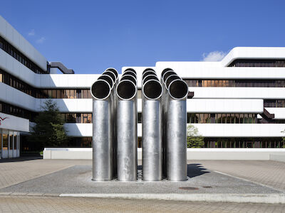 „Abluftplastik“, ehem. Westdeutsche Landesbank, Münster, 1971. Künstler: Friedrich Gräsel; Architekt: Harald Deilmann. Foto: Thomas Robbin