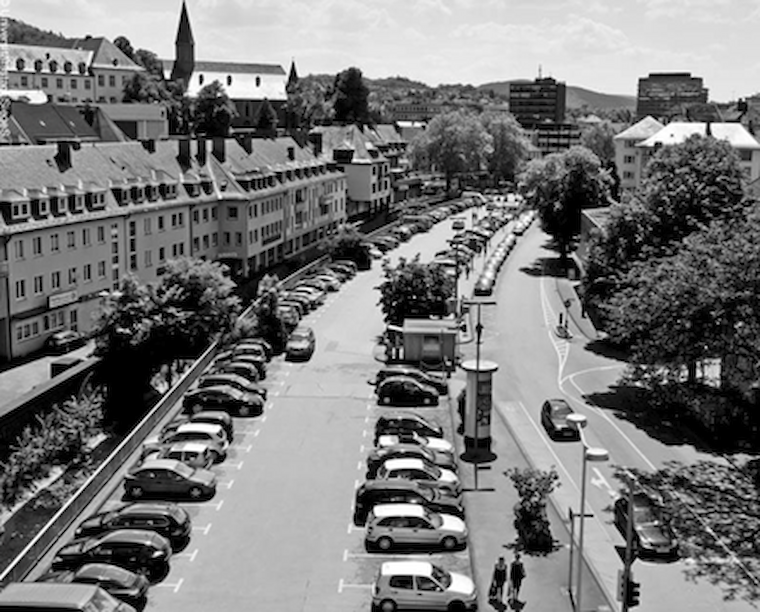 Ansicht der überbauten Sieg in den 1960er Jahren. Foto: Universitätsstadt Siegen