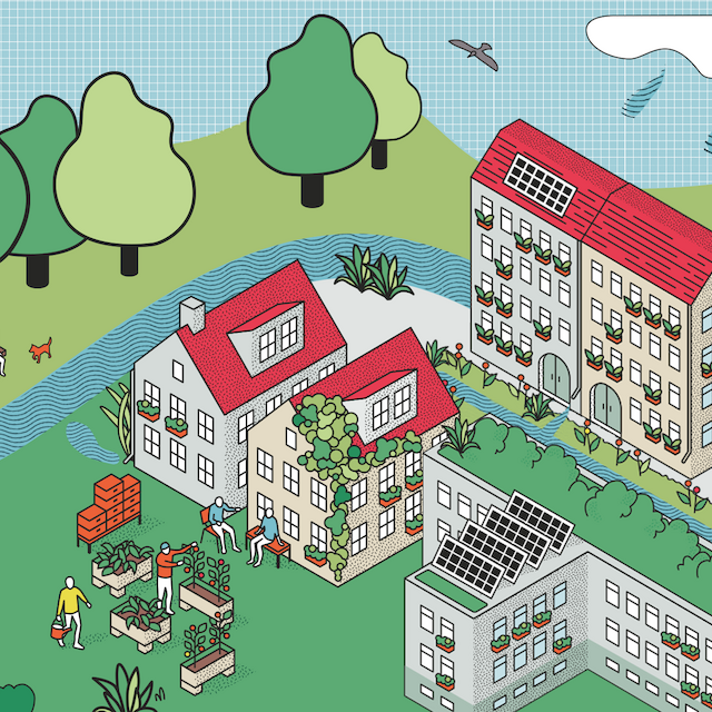 Ein Ausschnitt aus der Projektgrafik von „Grüne Städte und Regionen“.