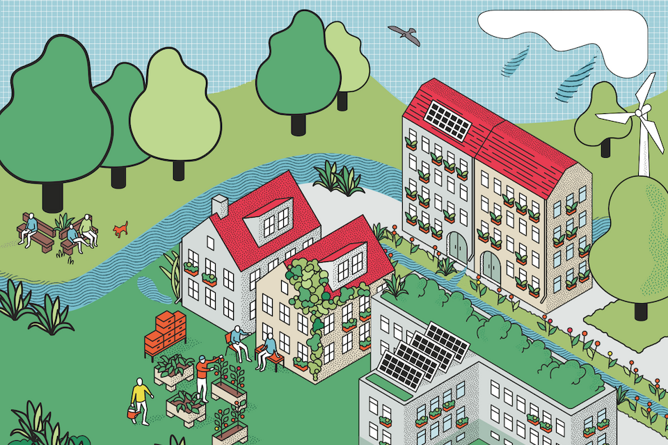 Ein Ausschnitt aus der Projektgrafik von „Grüne Städte und Regionen“.