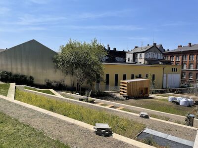 Da das Gelände ein hohes Gefälle aufweist, ist es in die sogenannten BOB-Terrassen eingeteilt. Foto: Lillith Kreiß / Baukultur NRW