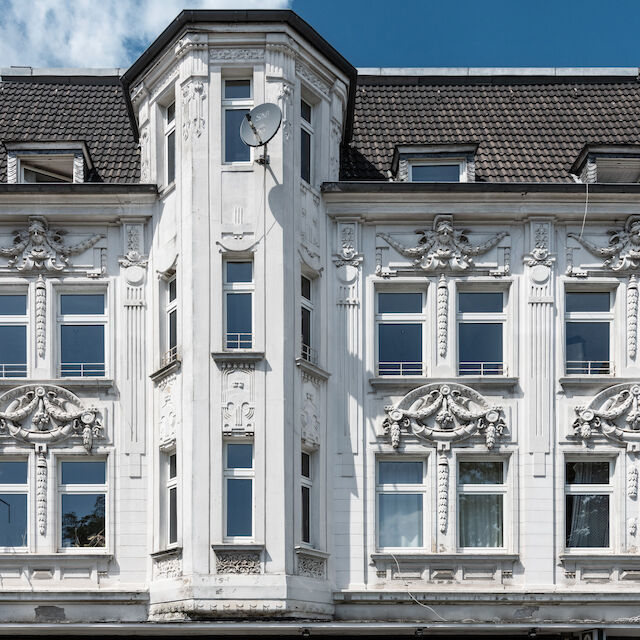Aus der Gründerzeit: das Gebäude an der Bergmannstraße 23 in Gelsenkirchen-Ückendorf, Standort des UmBauLabors.