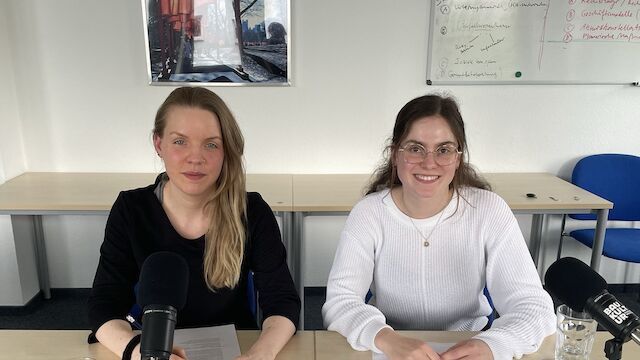 Eva Rademacher (v. l.) und Chiara Iodice vom Institut für Landes- und Stadtentwicklungsforschung in Dortmund. Foto: Fenna Tinnefeld