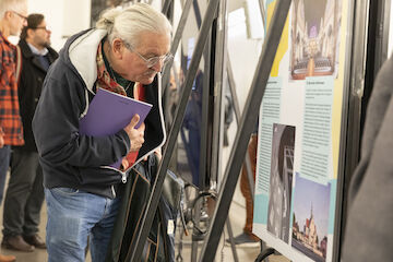 Ausstellungseröffnung „Kirchen als Vierte Orte“, Berger Kirche, Düsseldorf, 9.11.2025. | Foto: Claudia Dreyße