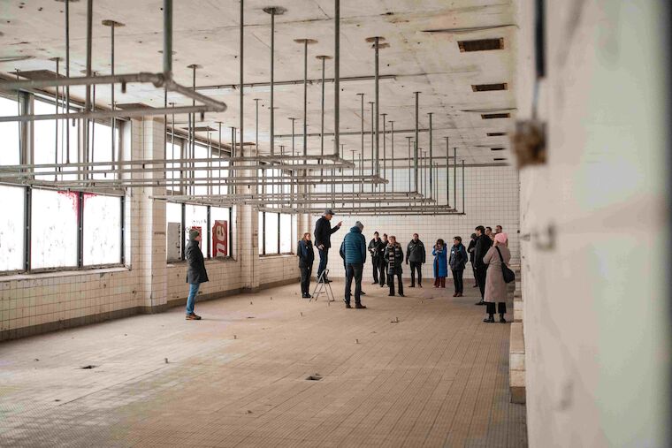 Besuch der Waschkaue der ehemaligen Zeche Hugo in Gelsenkirchen. Foto: Sebastian Becker