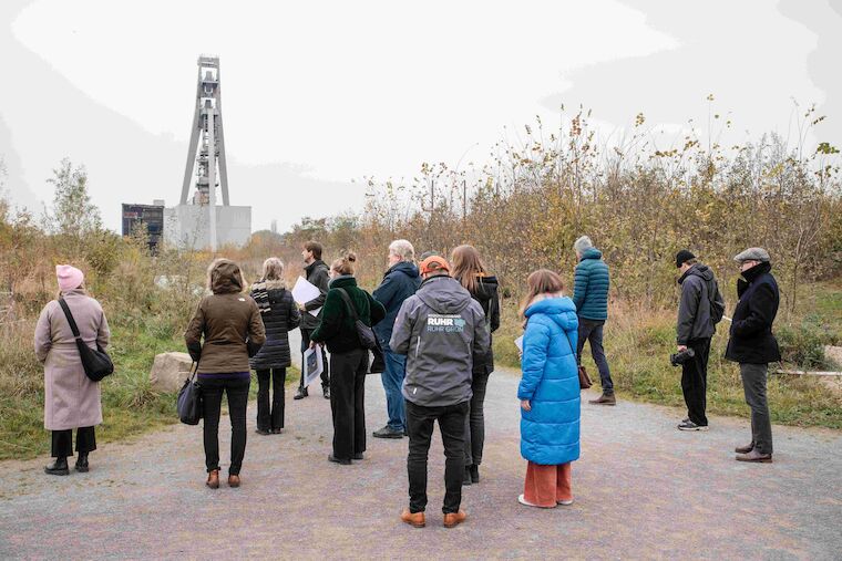 Station 3 der ökologischen Tour: Auf dem Gebiet der Zeche Hugo befindet sich heute ein Biomassepark und ein Gemeinschaftsgarten. Foto: Sebastian Becker