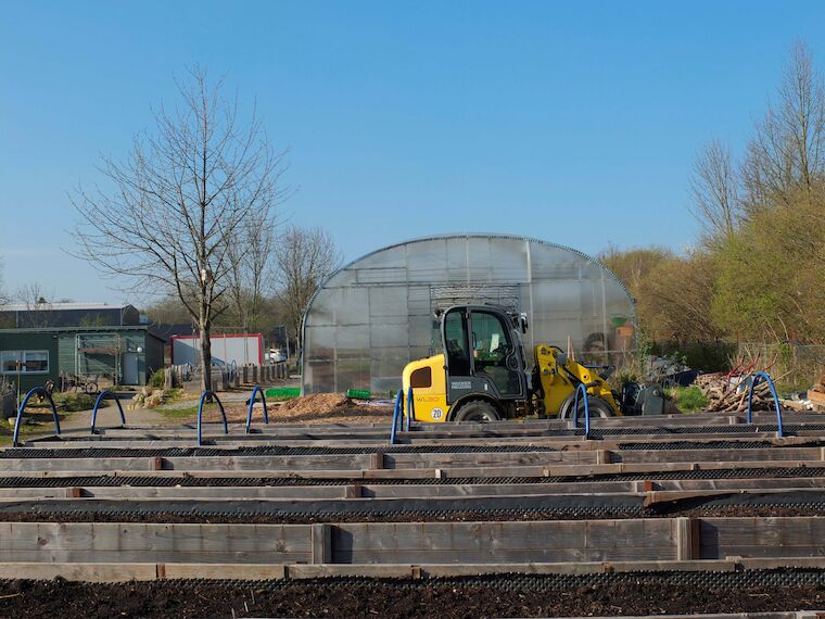 Nachhaltige Lebensmittelproduktion mitten in der Stadt: die Gärtnerei Grünfrau in Dortmund. Foto: Annika Stremmer