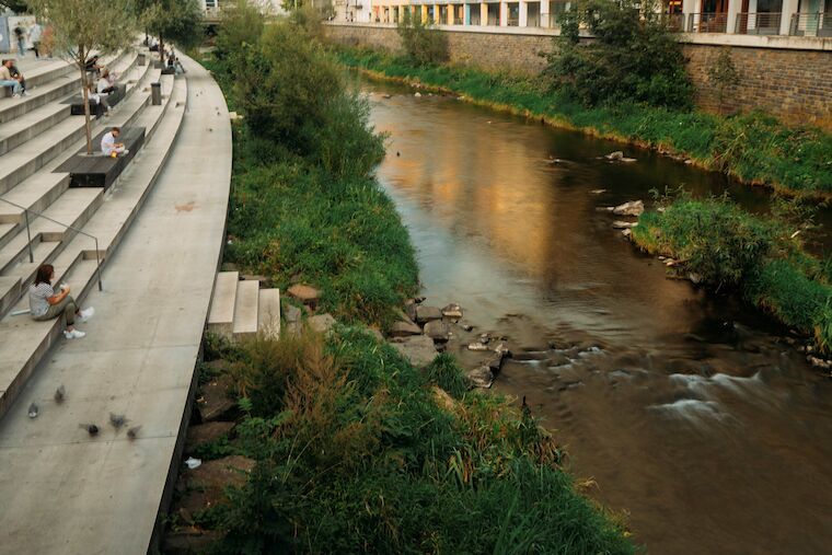 Die Renaturierung des Flusses Sieg in Siegen. Foto: Ravi Seijk