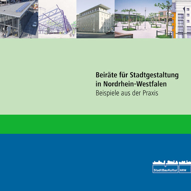 Cover der Publikation „Beiräte für Stadtgestaltung in Nordrhein-Westfalen“.