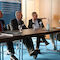 Workshop in Wuppertal, Diskussion, v.l. Andreas Mucke, Thomas Seck, Dr. Roland Busch, Yasemin Utku © StadtBauKultur NRW
