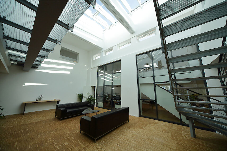 Die ehemalige Wurstfabrik in Essen ist nun in Loftbüros umgebaut. Architekt: Thomas Hannemann
