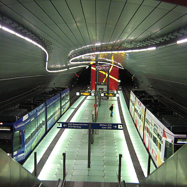 U-Bahn-Haltestelle "Lohring" in Bochum.