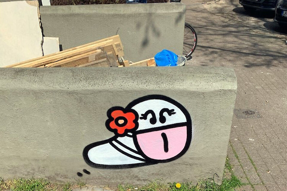 Street Art in Dortmund während der Corona-Epidemie.