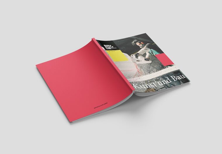 Das monothematische Magazin „Kunst und Bau“, erschienen im Jahr 2021, gestaltet von DESERVE.