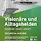 Plakat von "Visionäre und Alltagshelden. Ingenieure - Bauen - Zukunft" im Oskar von Miller Forum in München.