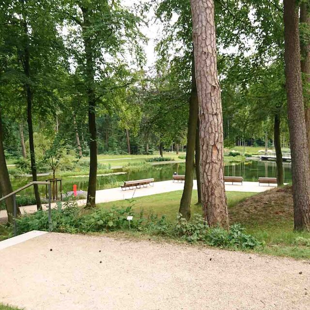 Der WaldKurPark in Bad Lippspringe wurde mit dem nrw.landschaftsarchitektur.preis 2018 ausgezeichnet. Gestaltet hat ihn das Landschaftsarchitekturbüro sinai.