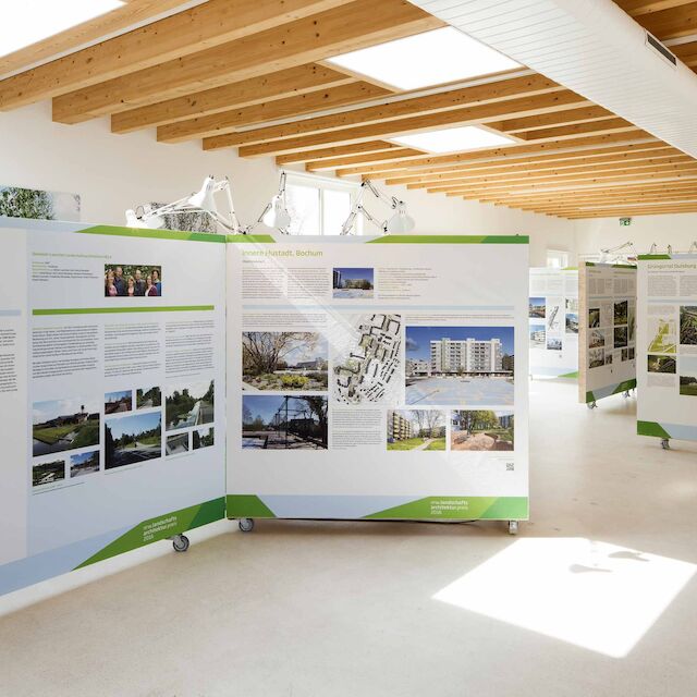 Die Ausstellung zum Landschaftsarchitekturpreis NRW 2016 in Zülpich.