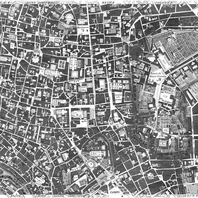 Der Nolli-Plan der Stadt Rom.